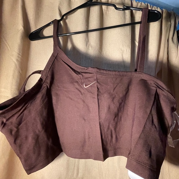 Nike Women's Dark Brown Crop Top - Picture 3 of 4